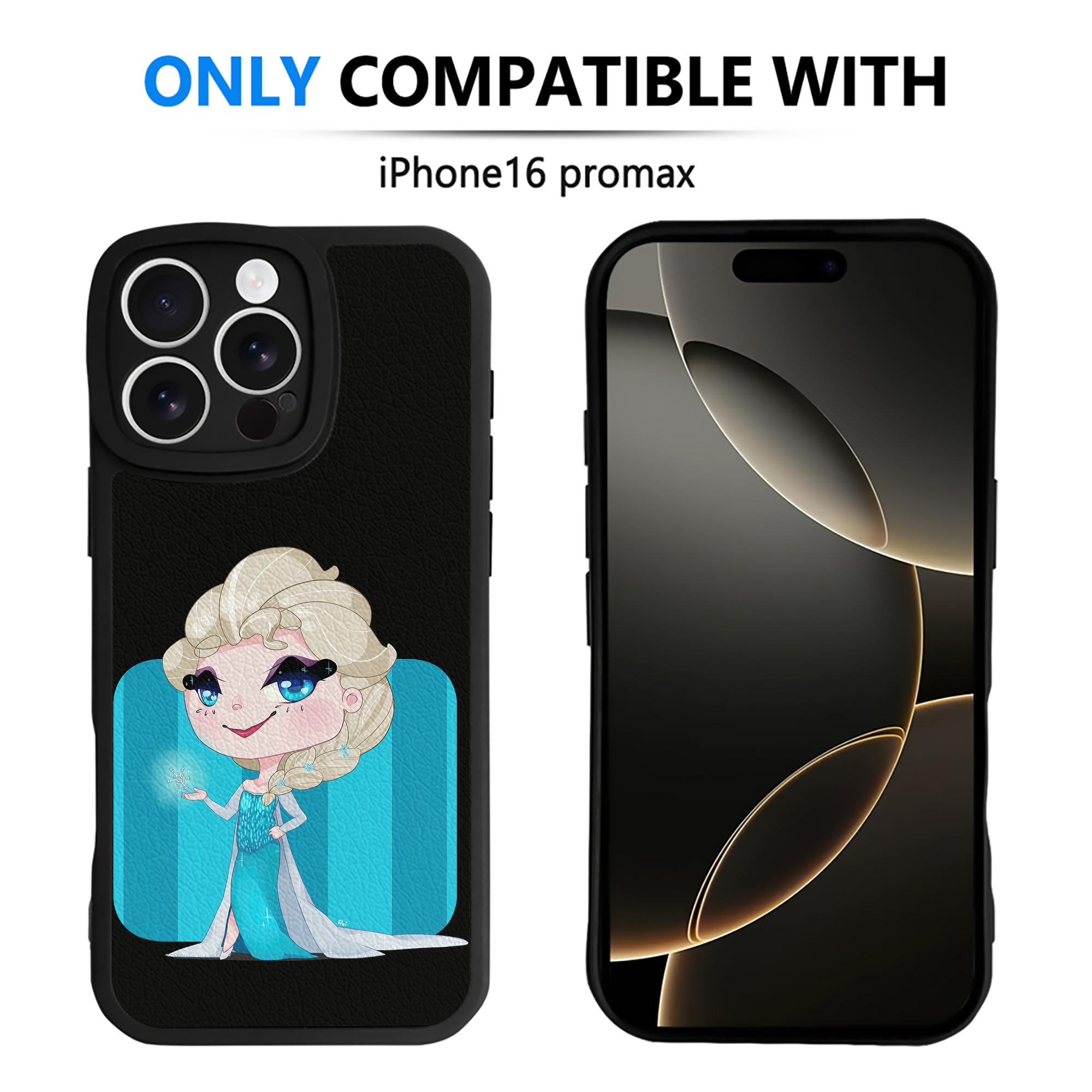 （画像用） アナと雪の女王 アンナ エルサ Frozen Anna Elsa 【iPhone 16シリーズ対応】シリコンスマホケース（レザー調） 材質：シリコン